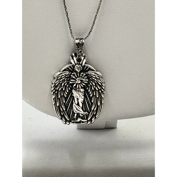 ALEX AND ANI Guardian Of Strength Wisdom Expandable Pendant Necklace - Picture 2 of 10